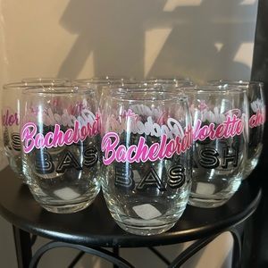 12 Bachelorette Bast Stemless Wine Glasses…